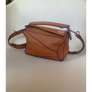 Loewe tan small puzzle bag